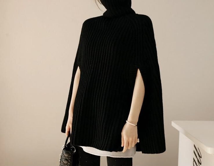 Damen Pullover mit Kapuzen und weiten Ärmeln Drune