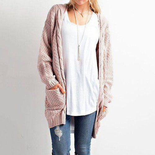 Damen Strickcardigan mit gemütlicher Oversized-Passform und Taschen Drune