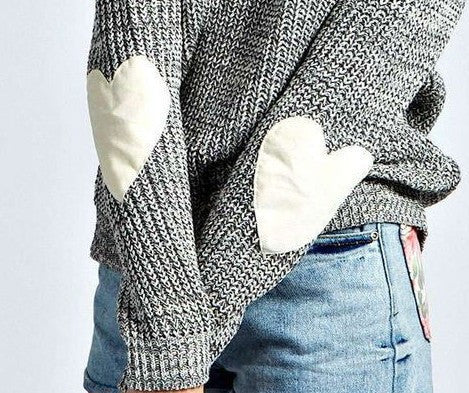 Damen Pullover mit Herz-Applikationen und strukturiertem Strick Drune