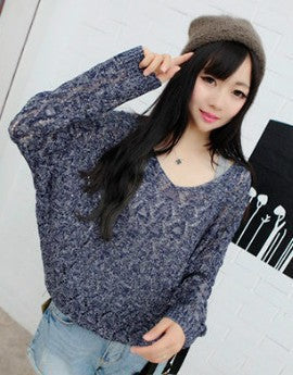 Damen Strickpullover mit V-Ausschnitt und luftiger Lochstruktur Drune