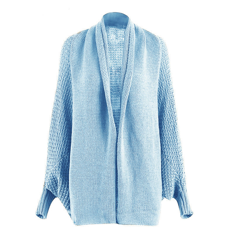 Damen Grobstrickjacke im lässigen Oversized-Stil mit tiefem Schnitt und voluminösen Ärmeln Drune