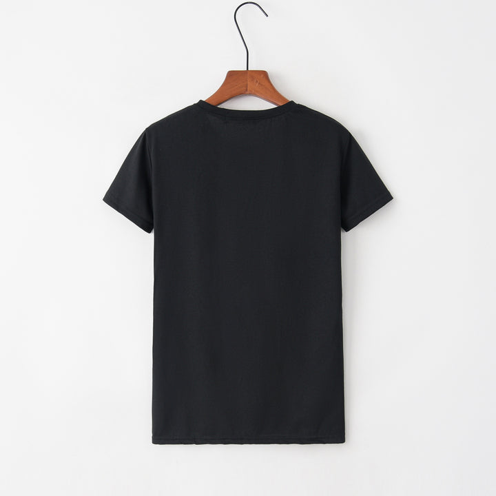 Damen T-Shirt mit kreativem Katzenmotiv und rundem Ausschnitt Drune