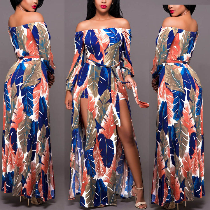 Damen Maxi-Kleid im trendigen Tropenlook Drune