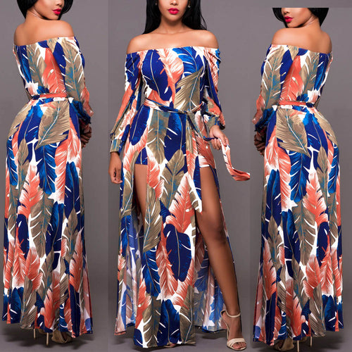 Damen Maxi-Kleid im trendigen Tropenlook Drune