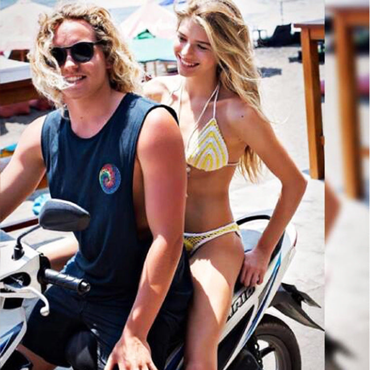 Damen Häkel-Bikini mit kontrastierendem Rand Drune