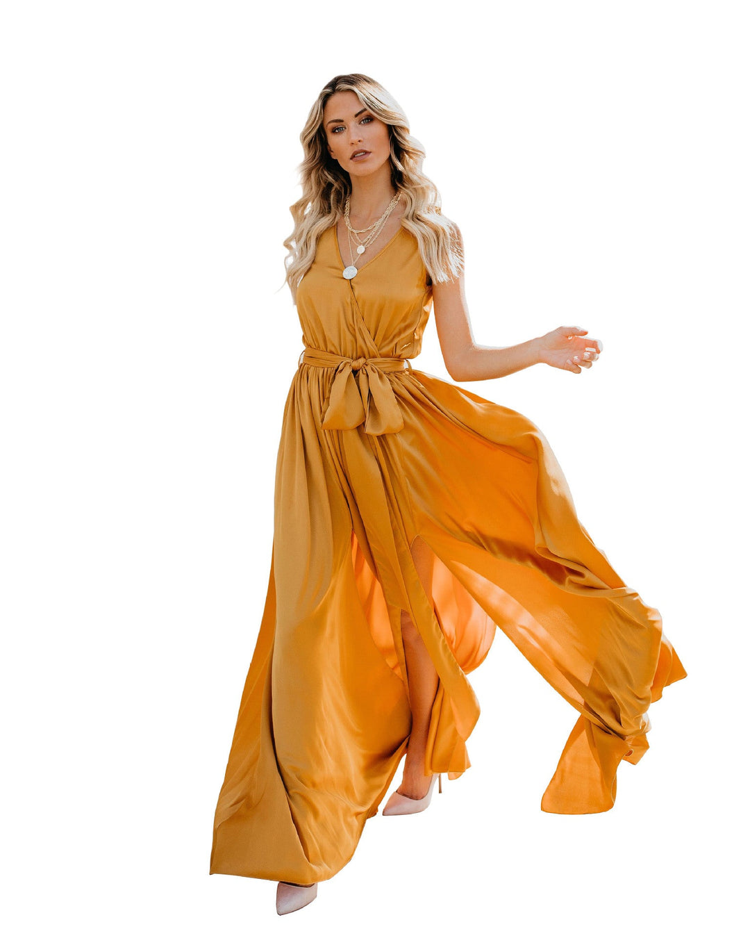Drune | Exquisiter Hals ärmelloses Langes Modekleid