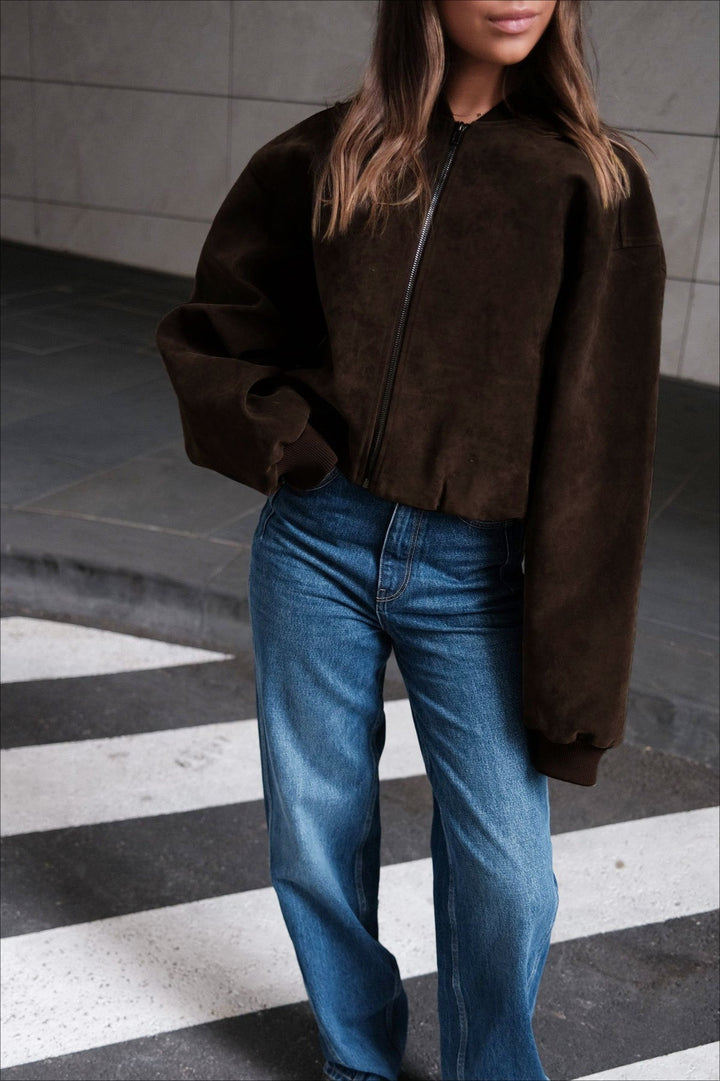 Drune | Fauxsuede Bomberjacke