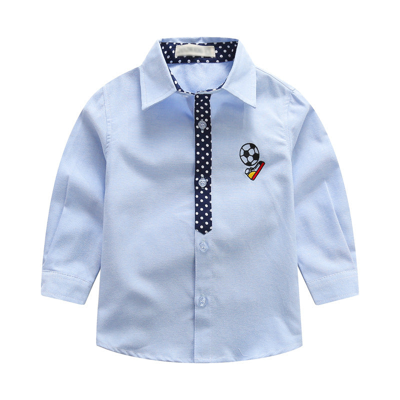 Unisex Langarmbluse mit modischer Brustapplikation Drune