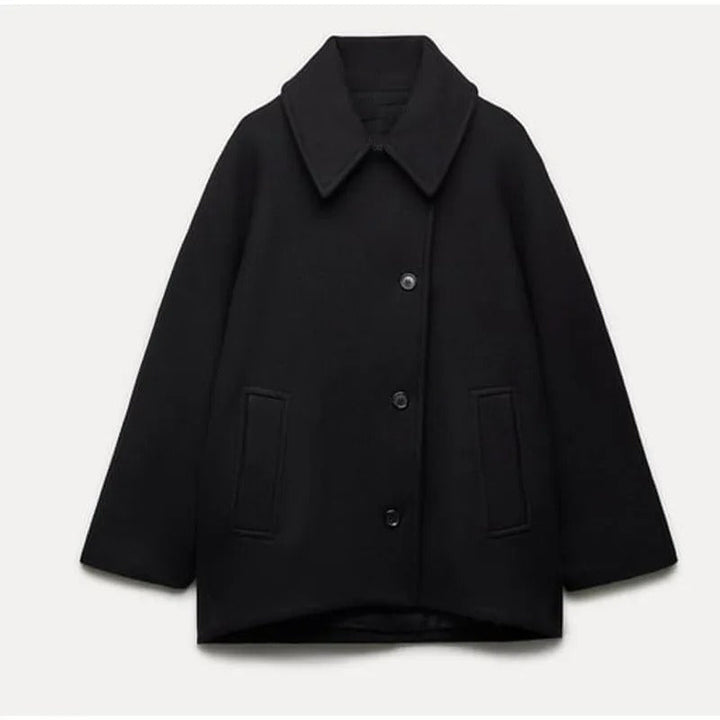 Drune | Elegante Jacke in Übergröße mit Gefaltetem Kragen und Taschen für Damen