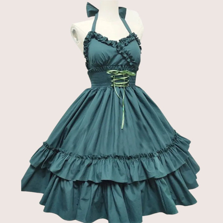 Drune | Romantisches Rüschenkleid mit Schleifenkragen