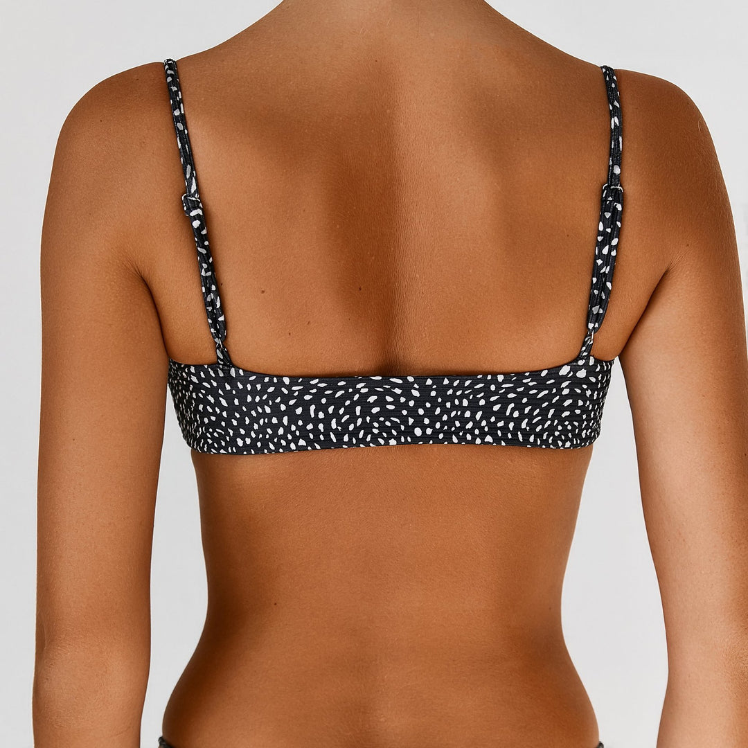 Damen Hoch geschnittener Bikini mit raffiniertem Rippendesign Drune