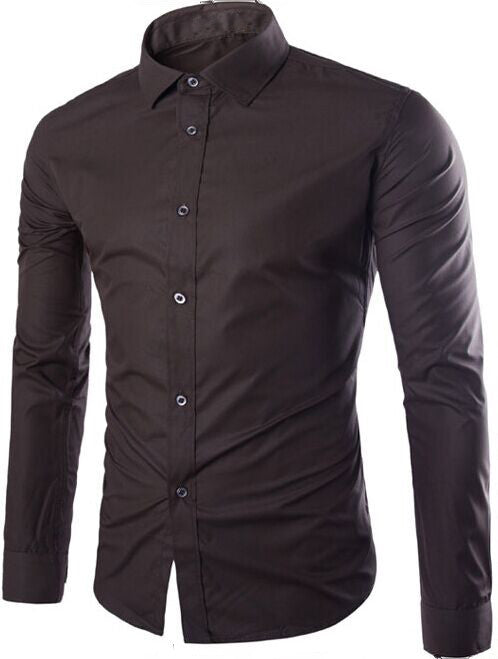 Herren nan tailliertes Business-Hemd mit Kentkragen, leichtem Stretch und schmaler Silhouette Drune
