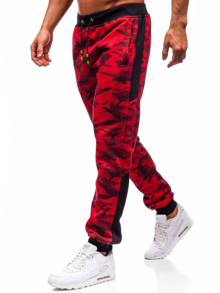 Herren bequeme Sporthose mit Camouflage-Muster und elastischem Bund Drune