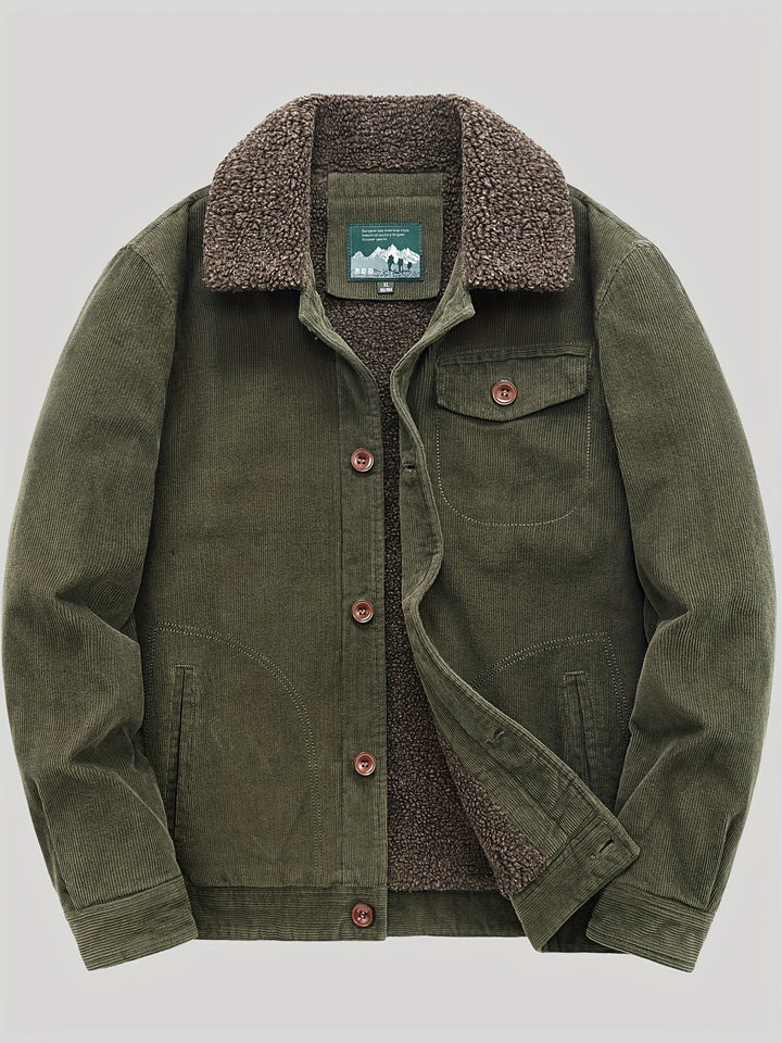 Drune | Fleece-Knopf Outdoorjacke Leicht Mit Brusttasche Für Herren - Perfekt für Outdoor-Aktivitäten