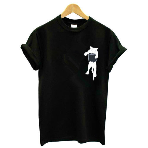 Damen Stilvolles T-Shirt mit kreativem Grafi-Motiv Drune