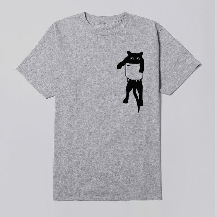 Damen T-Shirt mit kreativem Tiermotiv und lockerem Schnitt Drune