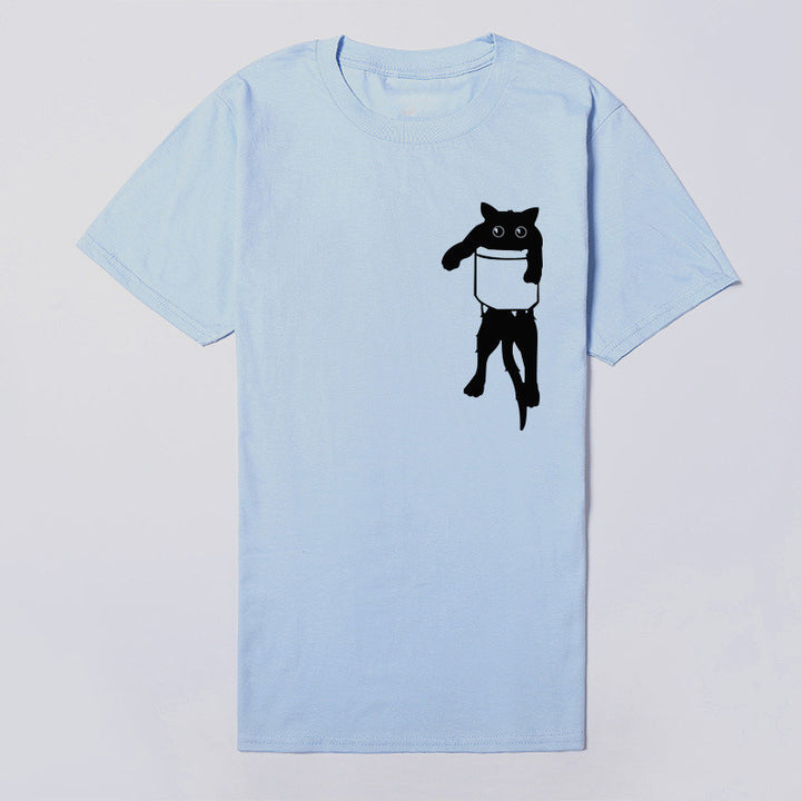 Damen T-Shirt mit kreativem Tiermotiv und lockerem Schnitt Drune
