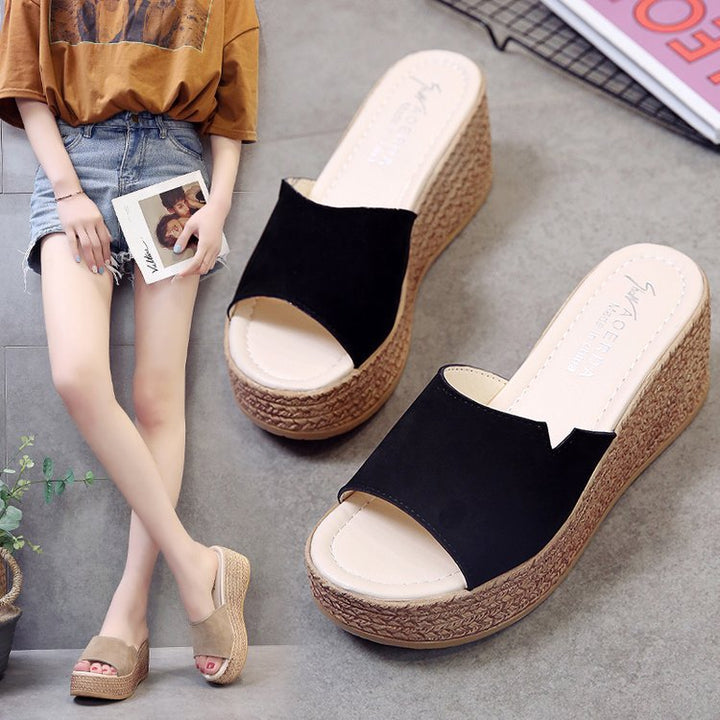 Damen Wedge-Sandalen mit modernem Überkreuz-Design und rutschfester Sohle Drune