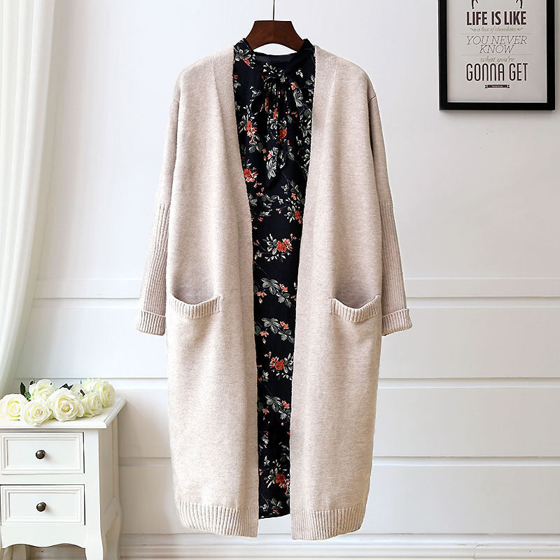 Damen gemütlicher Strickcardigan mit Taschen Drune