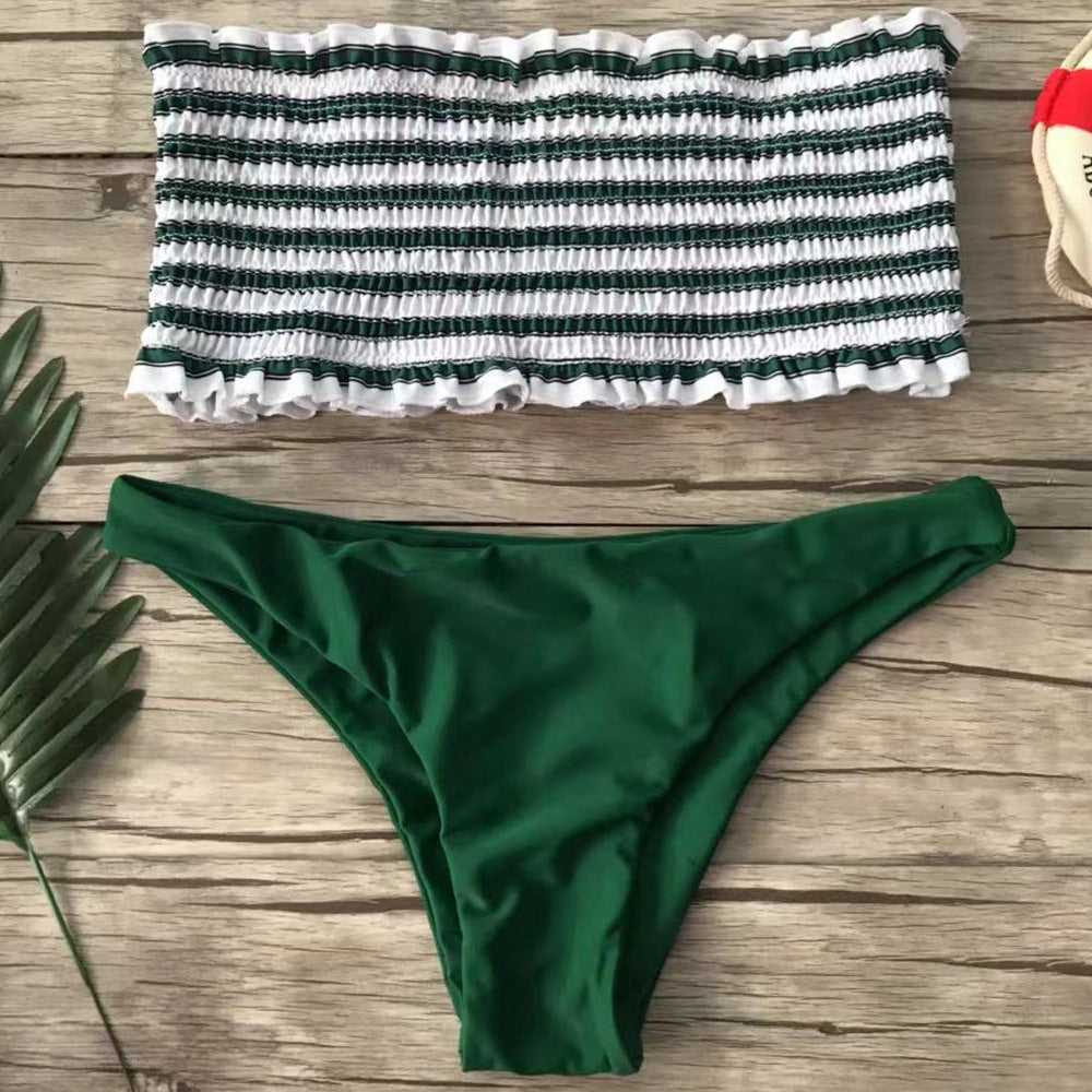 Damen Bandeau-Bikini-Set mit feinem Rüschen-Design Drune