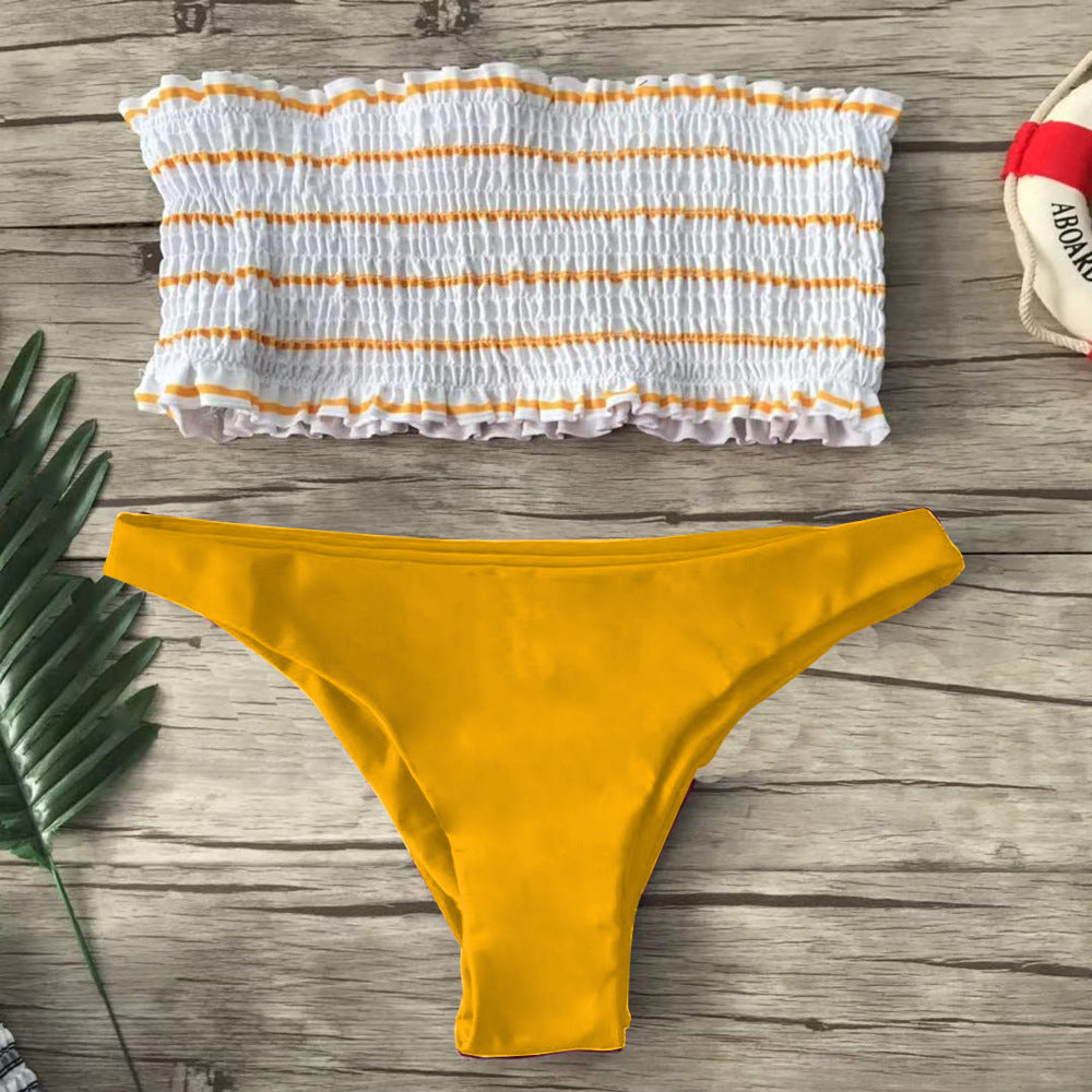 Damen Bandeau-Bikini-Set mit feinem Rüschen-Design Drune