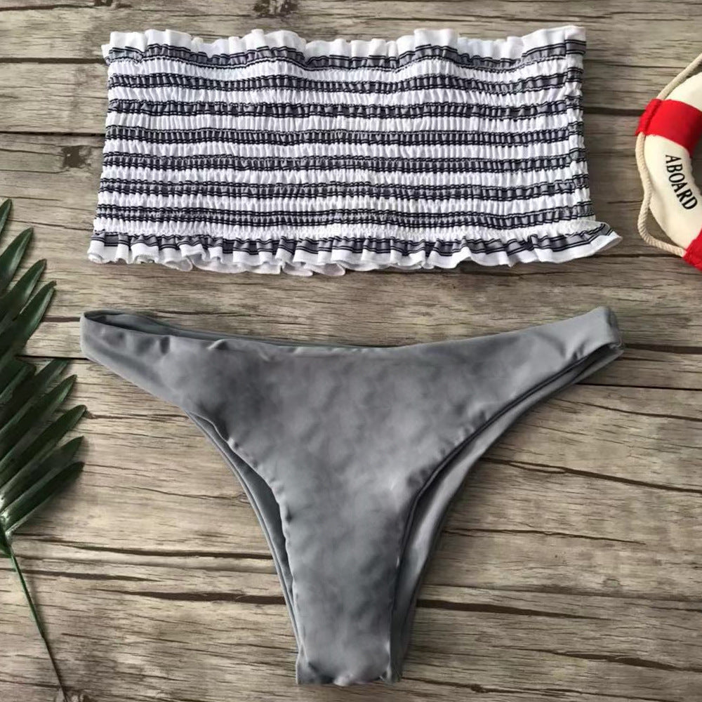 Damen Bandeau-Bikini-Set mit feinem Rüschen-Design Drune