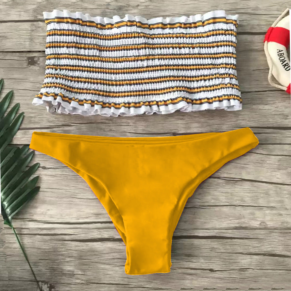 Damen Bandeau-Bikini-Set mit feinem Rüschen-Design Drune