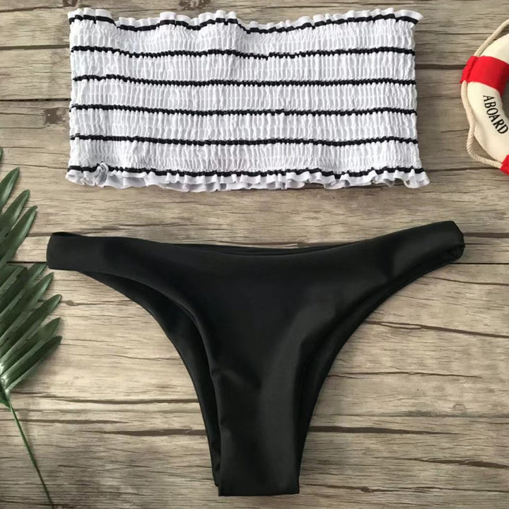 Damen Bandeau-Bikini-Set mit feinem Rüschen-Design Drune