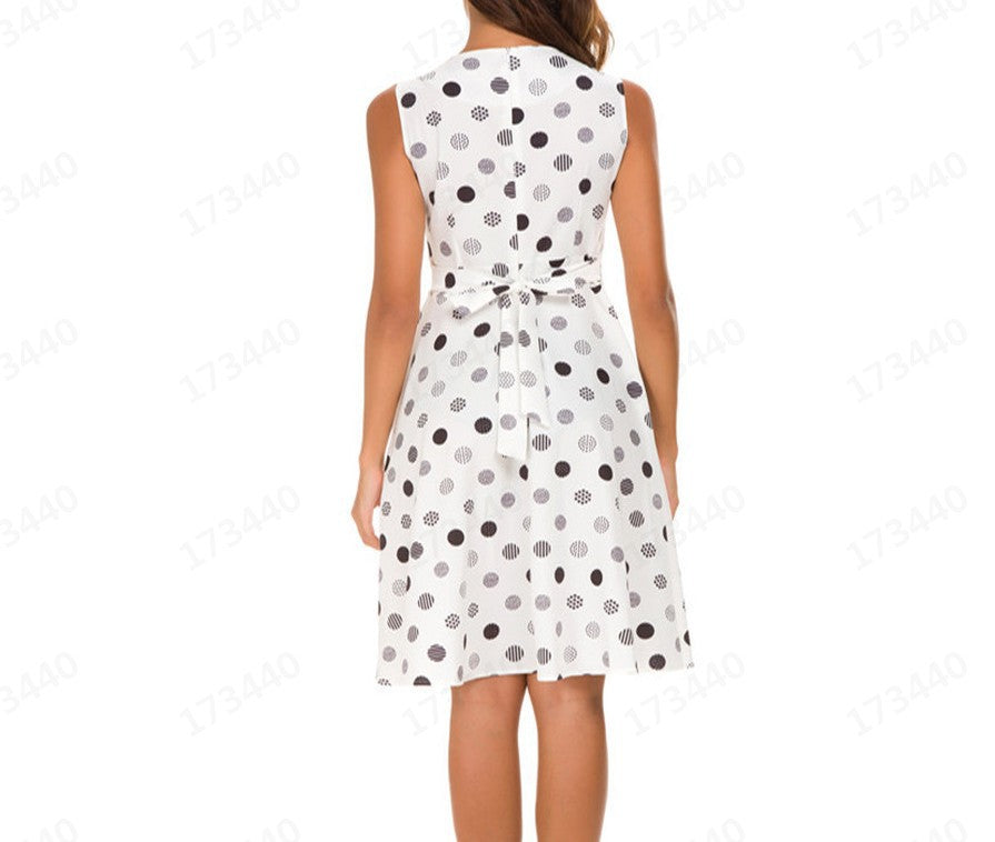 Damen Midikleid mit verspieltem Punktemuster und ausgestelltem Rock Drune