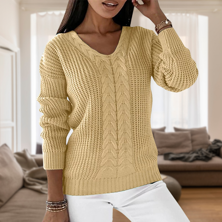 Drune | Fashionable V-neck knit sweater