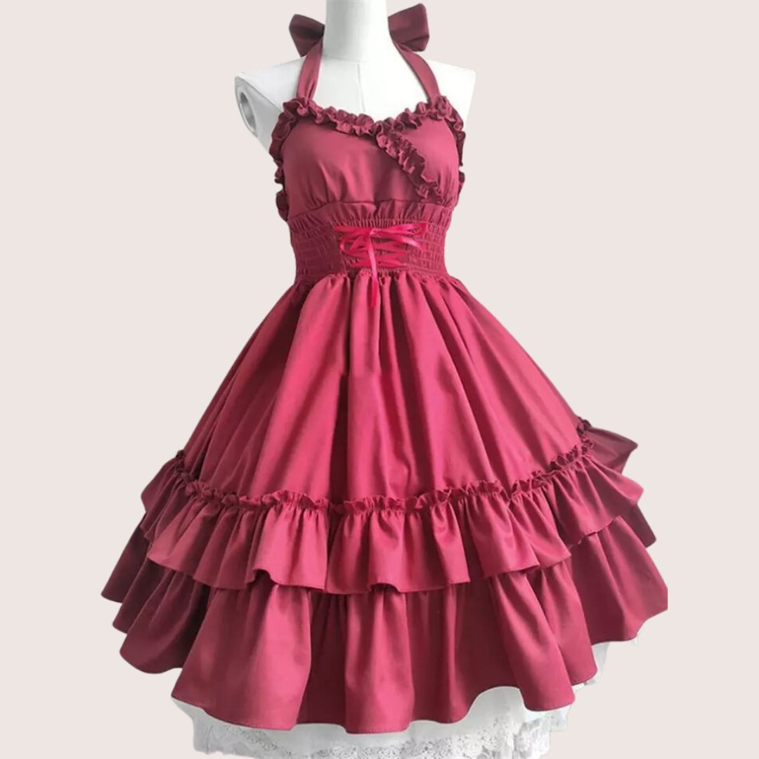 Drune | Romantisches Rüschenkleid mit Schleifenkragen
