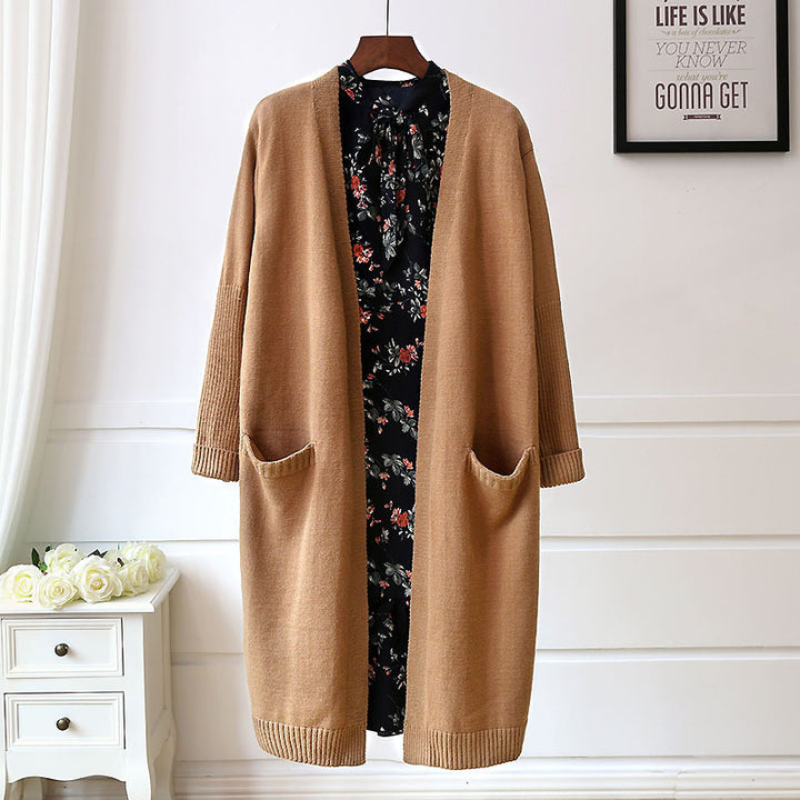 Damen gemütlicher Strickcardigan mit Taschen Drune