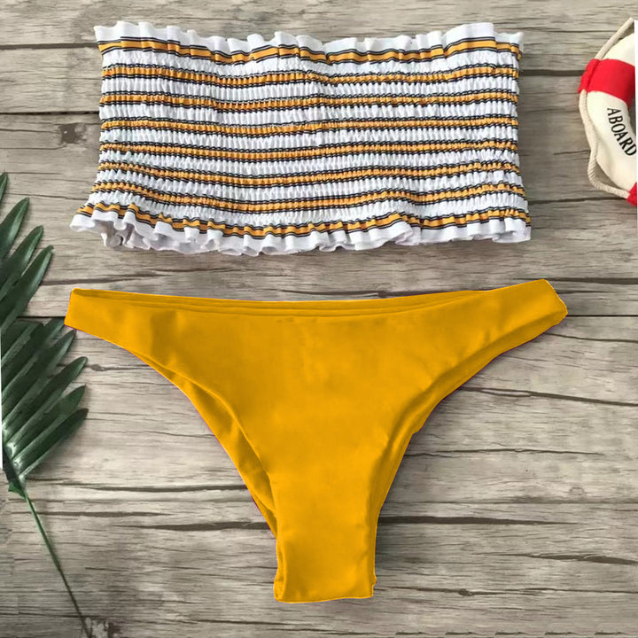 Damen Bandeau-Bikini-Set mit feinem Rüschen-Design Drune