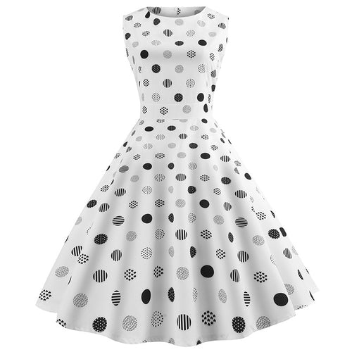 Damen Midikleid mit verspieltem Punktemuster und ausgestelltem Rock Drune