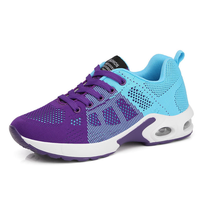 Damen nan atmungsaktiver Strick-Sneaker mit Dämpfungskapsel, stoßabsorbierender Zwischensohle und flexibler Laufsohle Drune