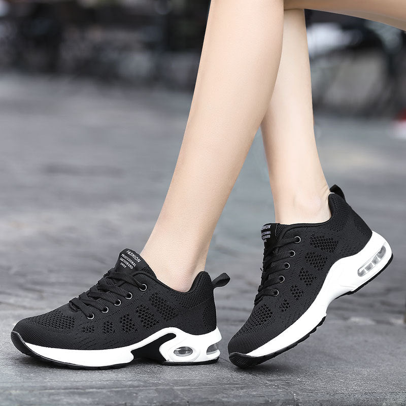 Damen nan atmungsaktiver Strick-Sneaker mit Dämpfungskapsel, stoßabsorbierender Zwischensohle und flexibler Laufsohle Drune