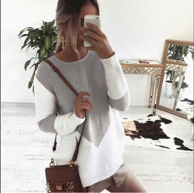 Damen Strickpullover mit modernen Farbkombinationen und luftigem Design Drune