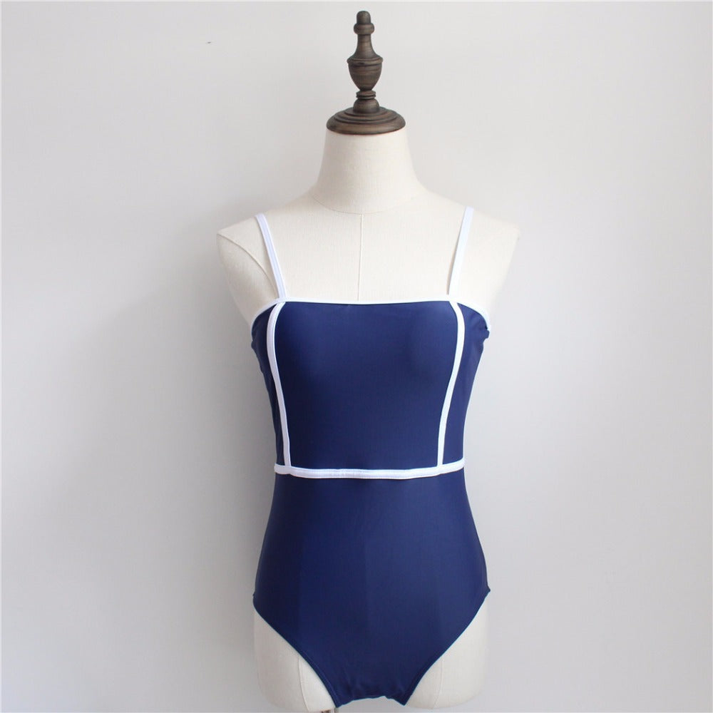 Damen Eleganter Hochgeschnittener Badeanzug Drune