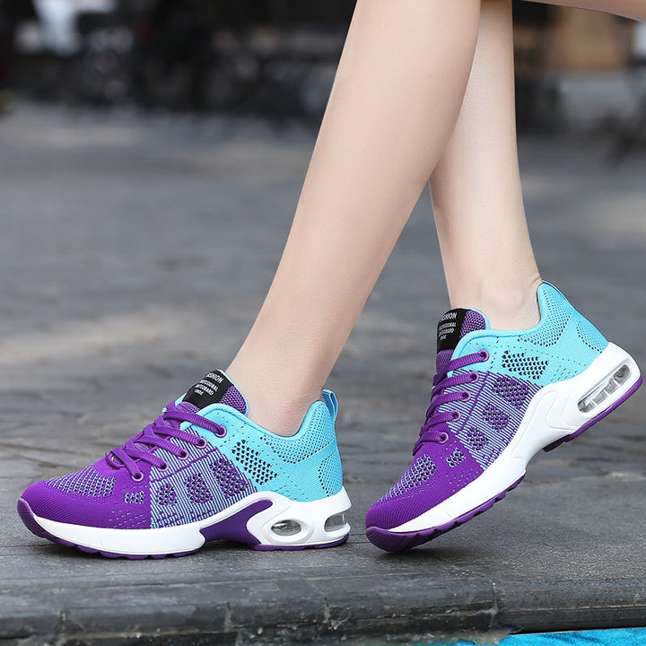 Damen nan atmungsaktiver Strick-Sneaker mit Dämpfungskapsel, stoßabsorbierender Zwischensohle und flexibler Laufsohle Drune
