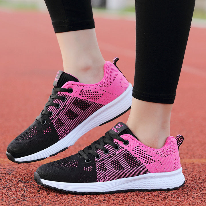 Damen nan atmungsaktive Strick-Laufsneaker mit nahtlosem Maschenobermaterial und reaktionsfreudiger Schaumdämpfung Drune