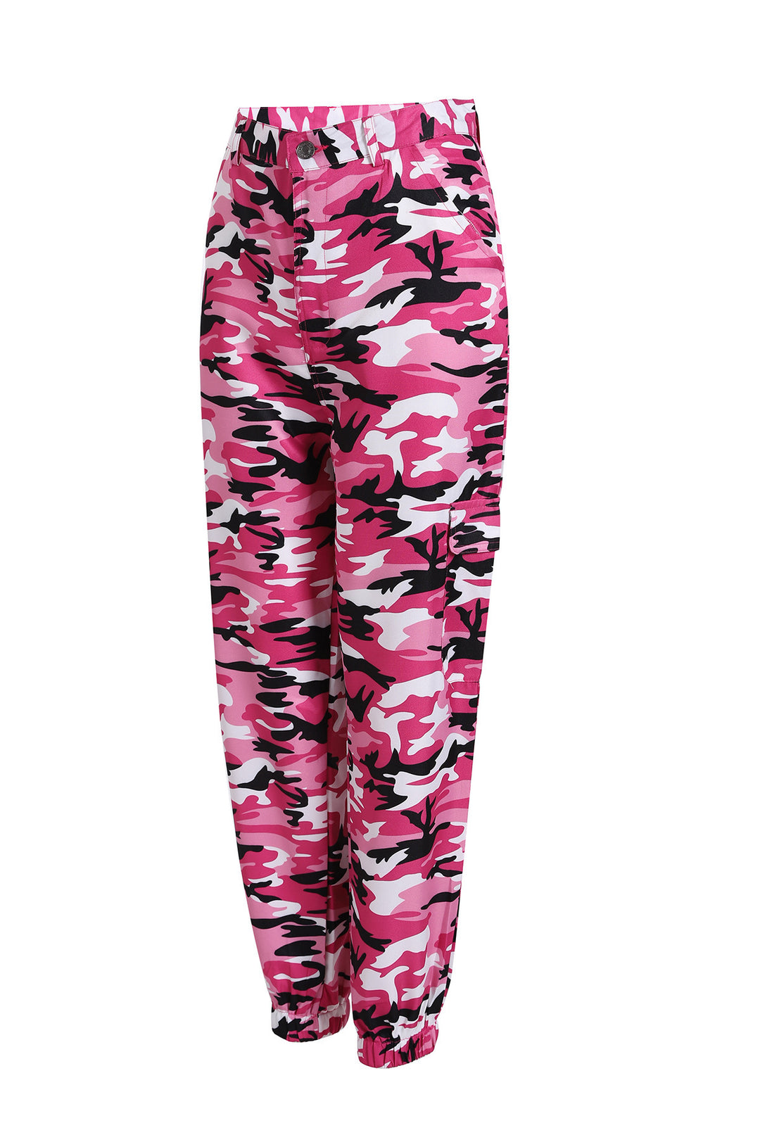 Damen nan Cargohose mit urbanem Camouflage-Print und elastischem Bund Drune