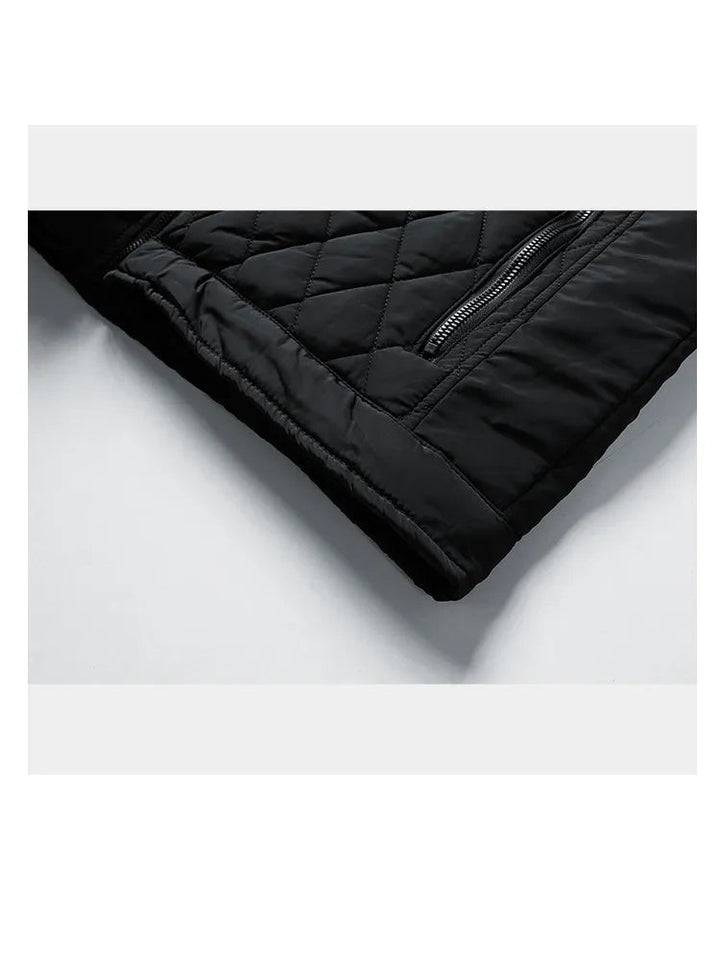 Drune | Gep Padded Jacke Diamant Gesteppt Stehkragen Reißverschluss Slim Fit