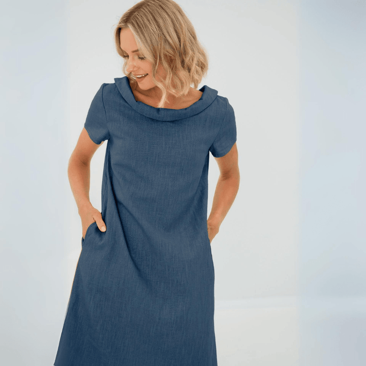 Drune | Lässiges Leinenkleid Für Damen