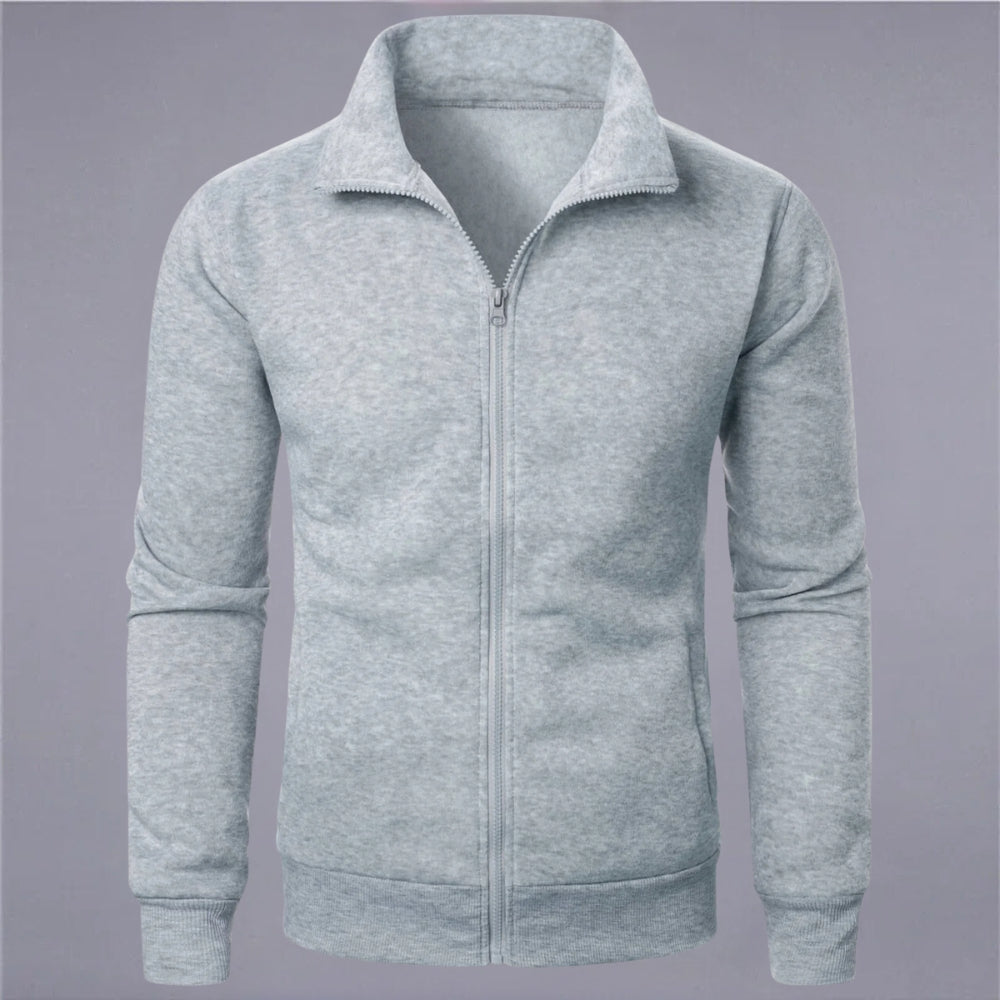 Drune | Klassisches Sweatshirt mit Reißverschluss Baumwollmischung Komfort und Stil