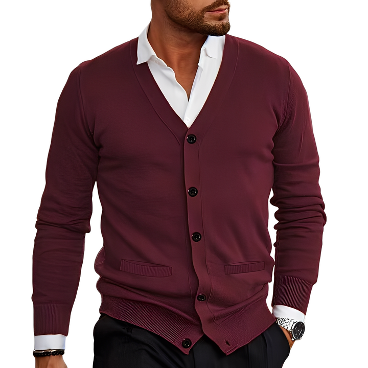 Drune | Lässiger Baumwollcardigan mit Knöpfen für Herren