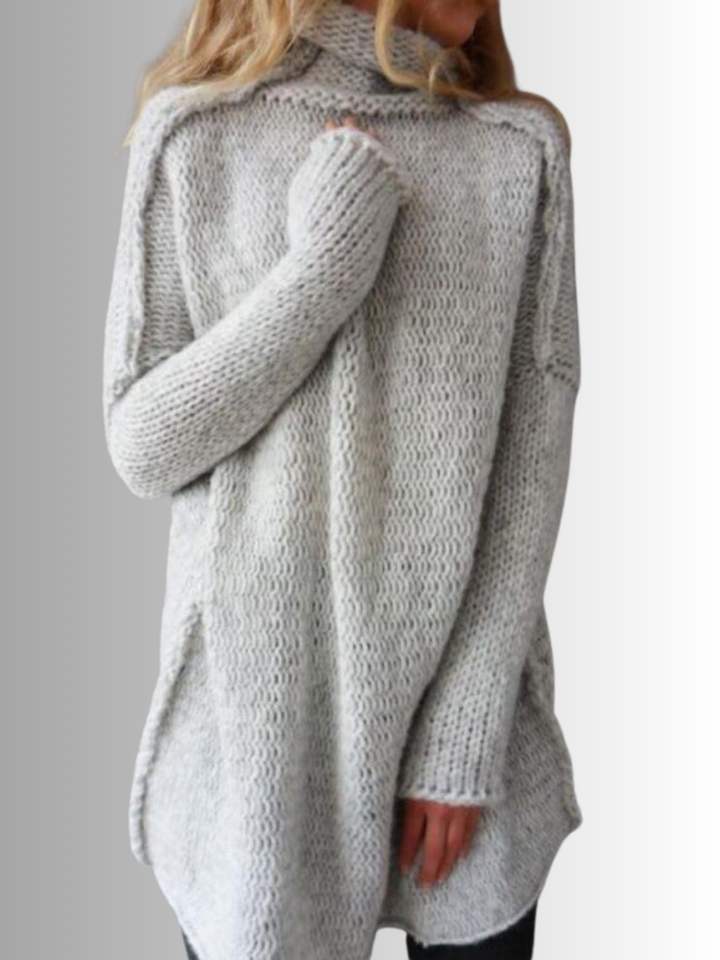 Drune | Stylish long sweater with a high neckline