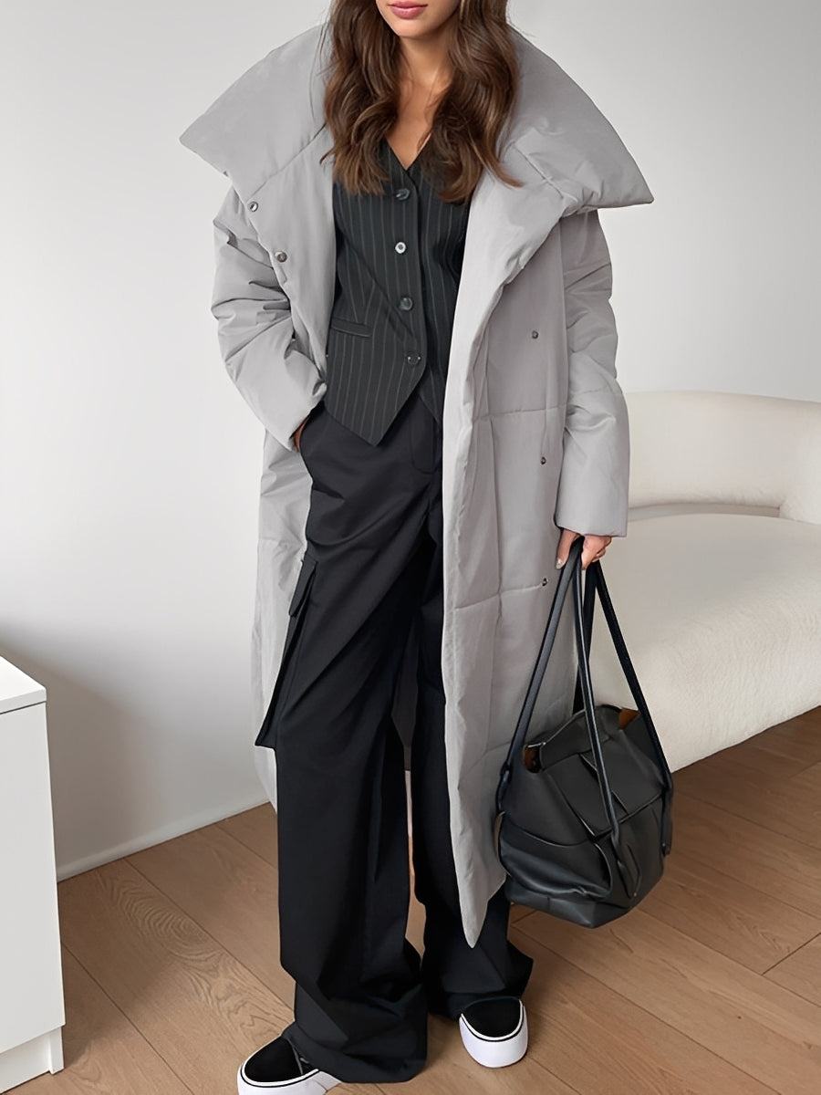 Drune | Lange, warme Damenjacke mit Futter