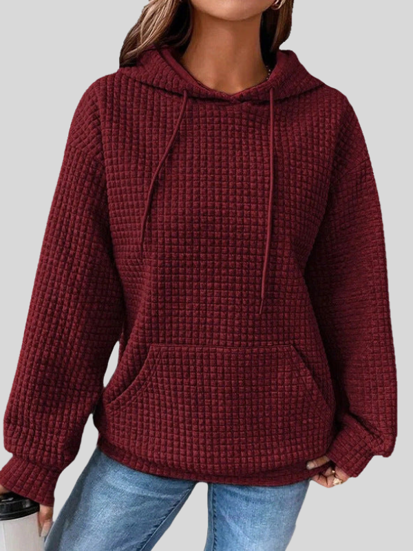 Drune | Damen Pullover Hoodie mit Kordelzugkapuze