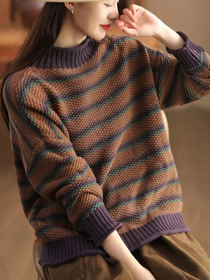 Drune | Streifen Strickpullover