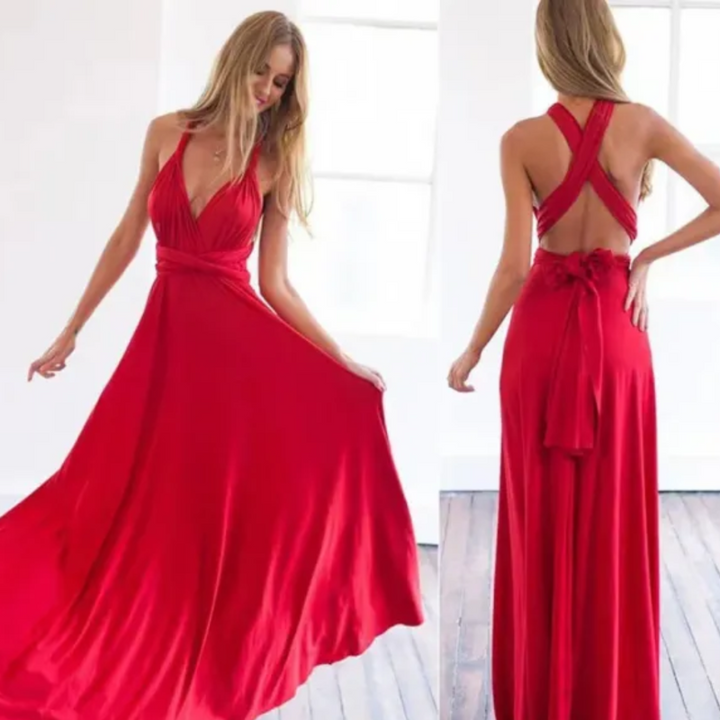 Drune | Damen Geformtes Satin Kleid Stylish